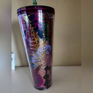 STARBUCKS 24 OZ COLD CUP W/STRAW. NEW